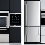 Smart Kitchen Gadgets**

A modern kitchen featuring various smart gadgets: a smart oven with a digital display, a smart refrigerator with an interactive screen showing food inventory, and a sleek smart blender. The kitchen should be bright and clean, fully equipped with modern appliances. Focus on showcasing the technology and design of the gadgets. "Safe for work," "appropriate content," "fully clothed" (no people depicted), "professional," "modern design," "perfect detail," "high resolution."

**