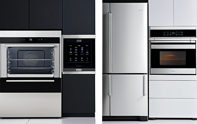 Smart Kitchen Gadgets**
A modern kitchen featuring various smart gadgets: a smart oven with a digital display, a smart refrigerator with an interactive screen showing food inventory, and a sleek smart blender. The kitchen should be bright and clean, fully equipped with modern appliances. Focus on showcasing the technology and design of the gadgets. "Safe for work," "appropriate content," "fully clothed" (no people depicted), "professional," "modern design," "perfect detail," "high resolution."
**
