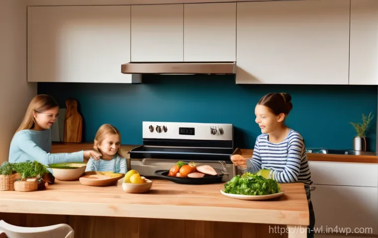 스마트 주방의 글로벌 트렌드 - **Prompt 2: Health-Conscious Cooking with Smart Precision**
    An organized and well-lit kitchen co...