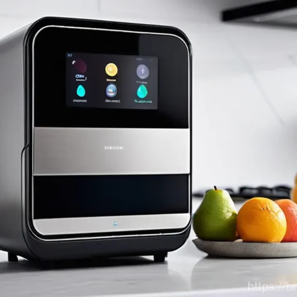 스마트 주방 기기 구매 시 고려사항 - **Prompt 1: Efficient Morning in a Smart Kitchen**
A bright, clean, and modern smart kitchen bat...