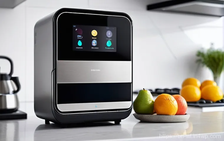 스마트 주방 기기 구매 시 고려사항 - **Prompt 1: Efficient Morning in a Smart Kitchen**
A bright, clean, and modern smart kitchen bat...